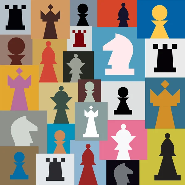 Chess Wallpaper Design Vector Illustration — Stock Vector