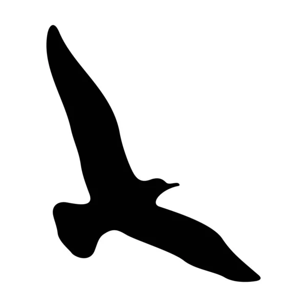 Pájaro Volador Silueta Realista Vector Ilustración Gráficos vectoriales