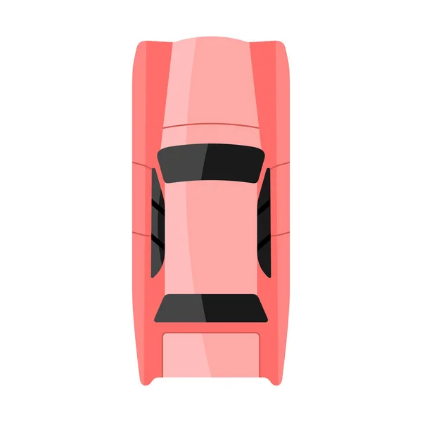Рожевий Автомобіль Вид Зверху Векторні Ілюстрації Ліцензійні Стокові Вектори