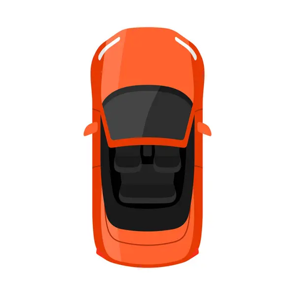 Arancione Auto Vista Dall Alto Vettoriale Illustrazione Vettoriali Stock Royalty Free