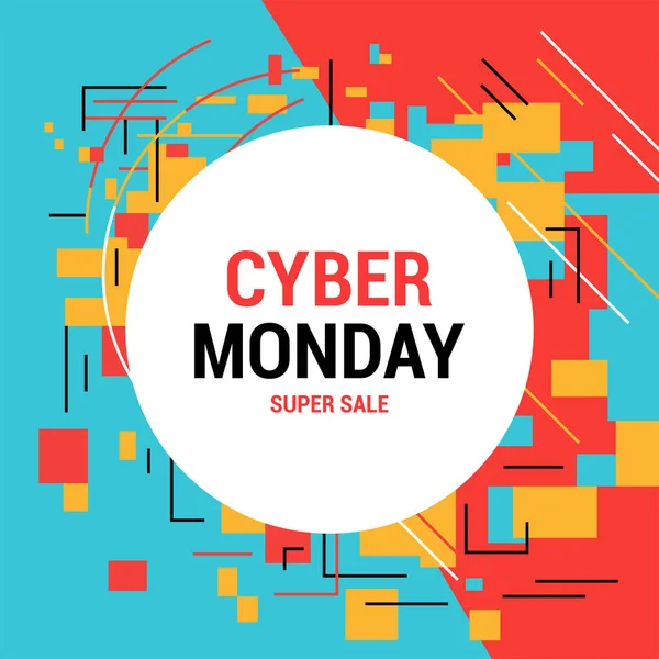 Cyber Monday Sale Banner Design — Stock Vector