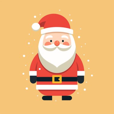 Noel Baba yüzü ikonu. Noel Baba avatar vektör illüstrasyonu.