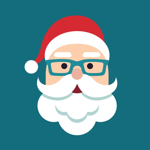 Noel Baba Yüzü Ikonu Noel Baba Avatar Vektör Illüstrasyonu Stok Vektör