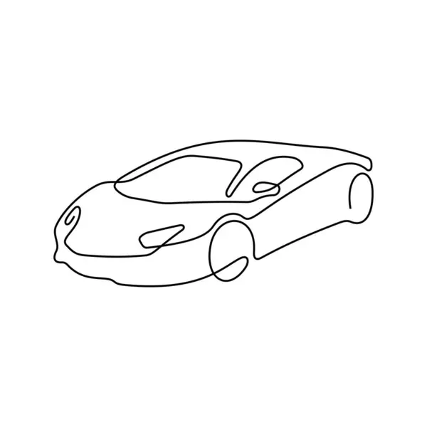 Auto Continue Lijn Vector Illustratie — Stockvector