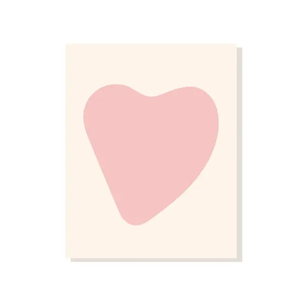 Hjärta Pastell Rosa Form Vektor Illustration Royaltyfria Stockvektorer