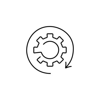 Vites döndürme çizgisi simgesi