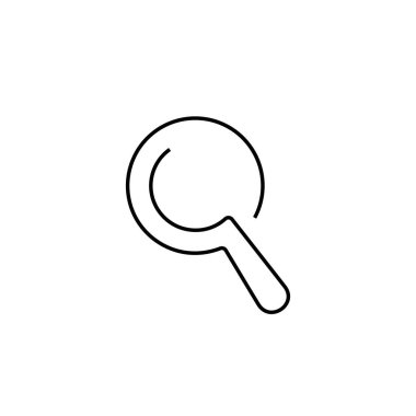 Büyüteç bir çizgi simgesi