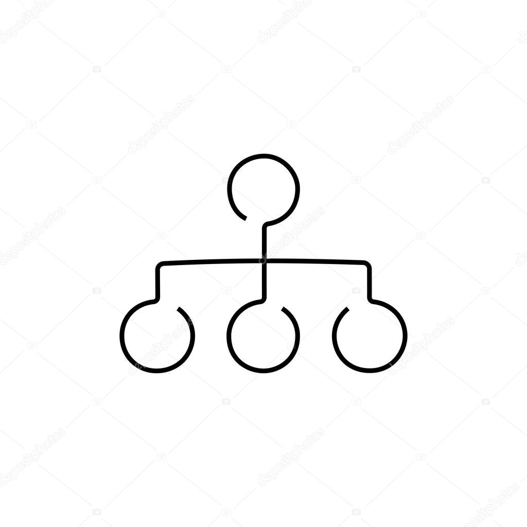 Function vector line icon