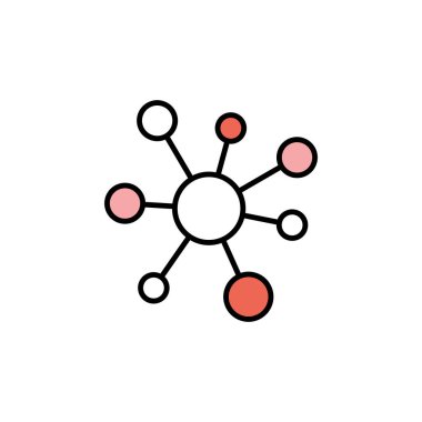 Sinirsel ağ vektör simgesi