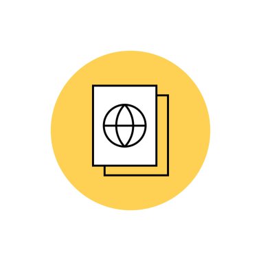 Pasaport kitabı vektör simgesi