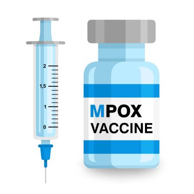 Mpox, Maymun Çiçeği Aşısı vektör çizimi