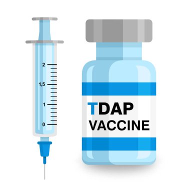 Tetanos, Difteri, Pertusis vektör çizimine karşı TDAP aşısı