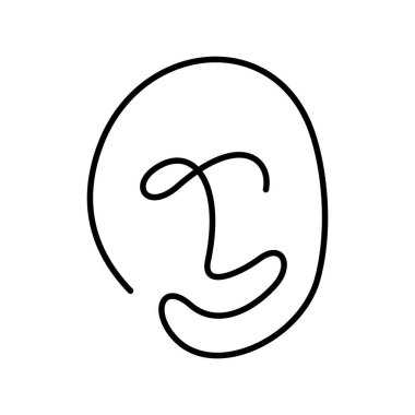 Soyut mutlu yüz bir satır simgesi