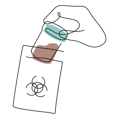 Dışkı örneği bir satır illüstrasyon