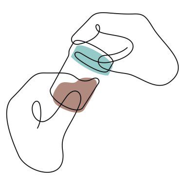 Dışkı örneği bir satır illüstrasyon
