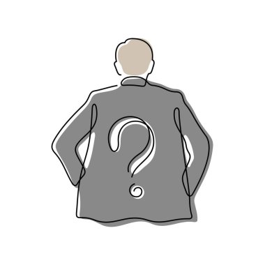 Anonim adam bir satır çizim