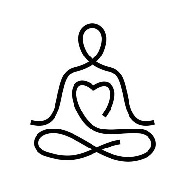 Yoga bir çizgi logosu