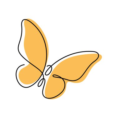 Kelebek bir çizgi çizimi