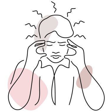 Stres illüstrasyonundaki adam