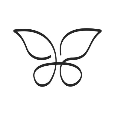 Kelebek bir çizgi logosu