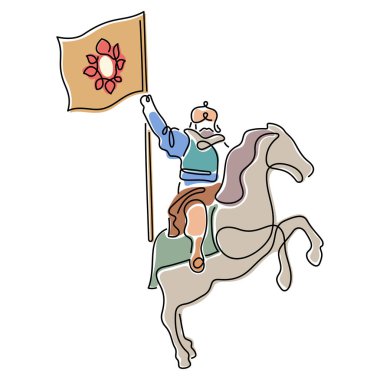 Arap komutan Selahaddin illüstrasyonu