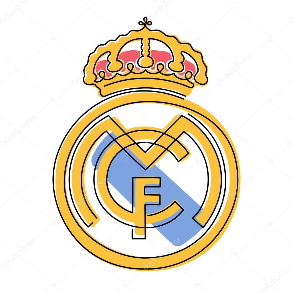 Real Madrid emblem illustration