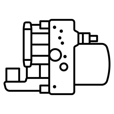 karın kasları modülü araba parçası simgesi