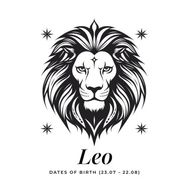 Leo burcu. Astroloji. Doğum Burcu Vektörü
