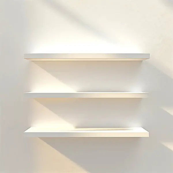 Shelves Goods White Background — Stock Photo, Image