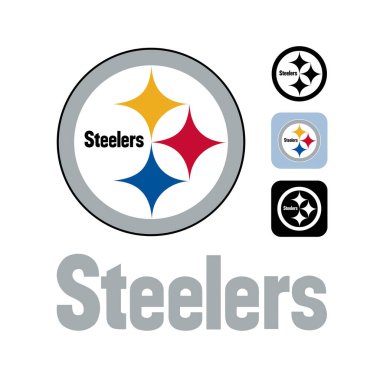 Pittsburgh Steelers editorial vector logo illustration on white clipart