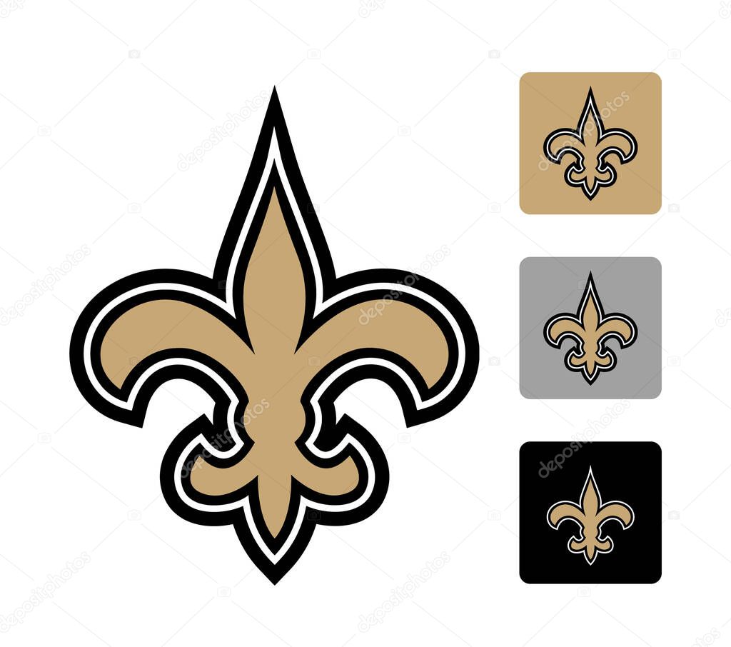 New orleans saints editorial logo. Vector illustration