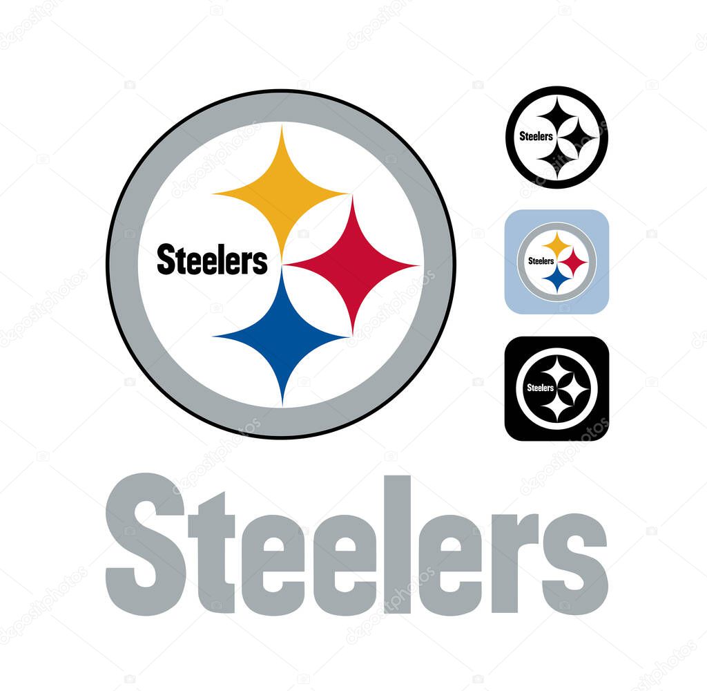 Pittsburgh Steelers editorial vector logo illustration on white