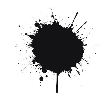 Sanatsal Grunge elementleriyle Soyut Yüksek Etkili Mürekkep Sıçratma