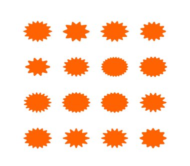 Soft Rounded Starburst Graphic Vector illustration, Superellipse Inspired Orange Burst with Squircle Edges, sunburst clipart