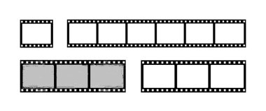 Beyaz arkaplanda film şeridi çizimi