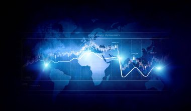 İş grafiği ve ticaret monitörü. Karışık ortam