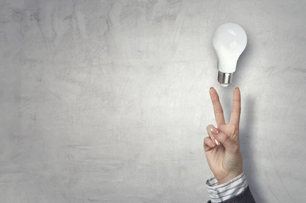 Light Bulb Symbol Creativity New Ideas Mixed Media — Stock Photo, Image
