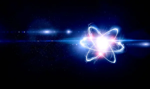 Atom Molekül Modeli Karışık Ortam Stok Resim
