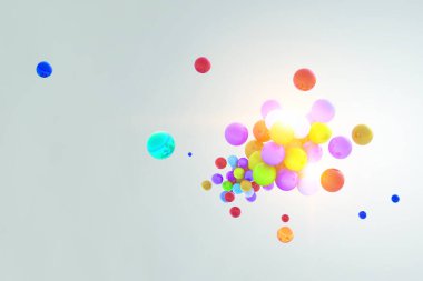 Küre modeli ile bilim konsepti. Karışık ortam