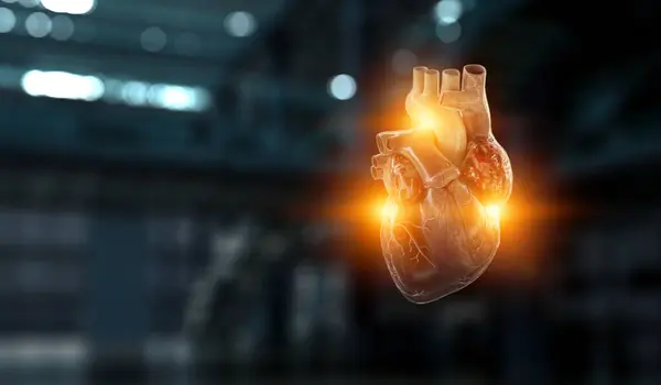 心脏是医学创新的象征 混合媒体 免版税图库照片