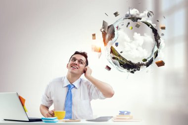 Çevre ve çevre dostu iş. Karışık ortam