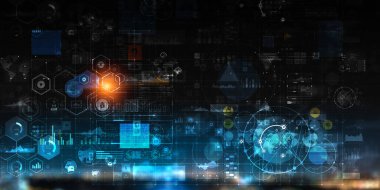 İş grafiği ve ticaret monitörü. Karışık ortam
