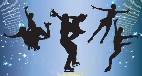 Silhouettes Noires Couples Dansant Sur — Image vectorielle