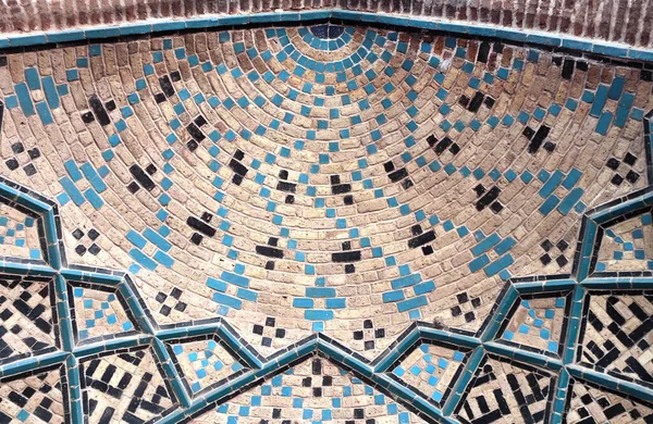 Detail Traditional Persian Mosaic Arch Jameh Mosque Masjid Jameh Atiq — Stock Photo, Image