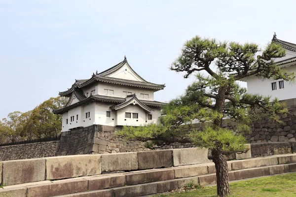 Πύργος Παρακολούθησης Του Κάστρου Της Οσάκα Ιαπωνία Μνημείο Παγκόσμιας Πολιτιστικής — Φωτογραφία Αρχείου