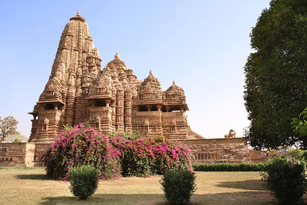 Templo Devi Jagdambi Templos Occidentales Khajuraho Templos Del Amor Madya — Foto de Stock