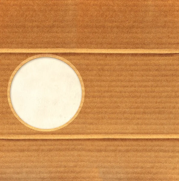 Geri Dönüşümlü Karton Malzemeden Yapılmış Çerçeveli Yatay Afiş Sıfır Atığa — Stok fotoğraf