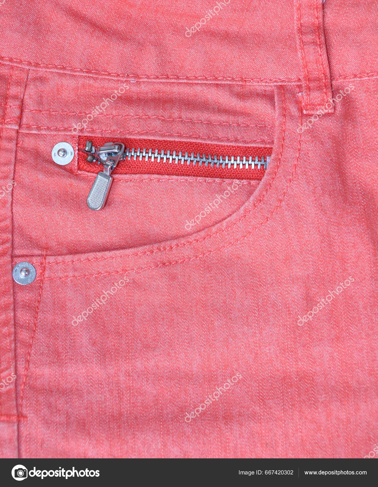 Jeans Pocket Pink Color Vertical Background Denim Texture Coral Color Stock  Photo by ©frenta 667420302