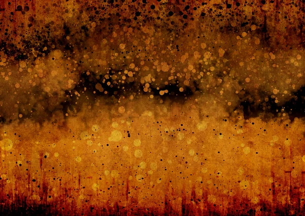 Grunge Background Old Cardboard Texture Pattern Splash Dots Orange Dark — Stock Photo, Image