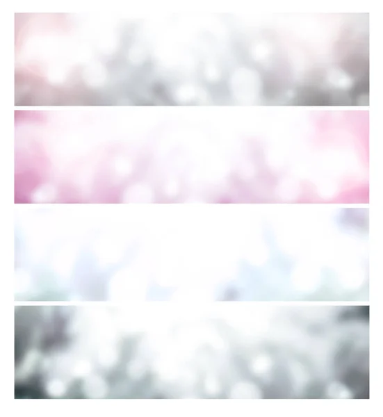 Set Banners Blurred Background Light Gray Blue Pink Color Collection — Stock Photo, Image